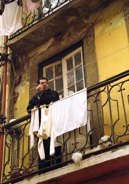 Oh, I love my life. Alfama, Lisbon, Portugal