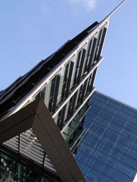 Modern building on Bishopsgate Street. London, UK